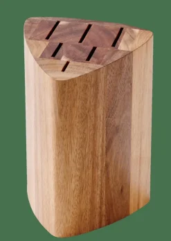 ACACIA Bloc à Couteaux Pour 6 Couteaux Naturel