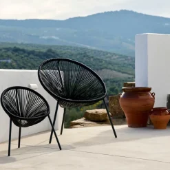 ACAPULCO Chaise Lounge Set De 2 Sable