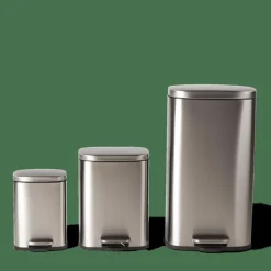 ADELE Poubelle à Pédale 5l Argent
