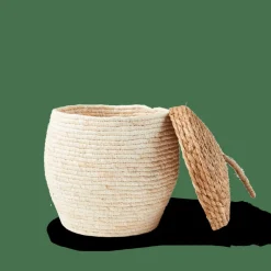 ALVIN Panier De Rangement Avec Couvercle Brun, Naturel