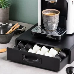 CAFE Boîte Tiroir Pour Capsules Café Noir