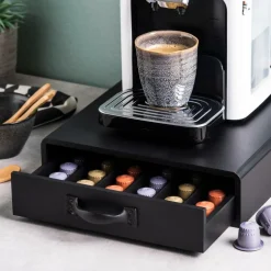 CAFE Boîte Tiroir Pour Capsules Café Noir