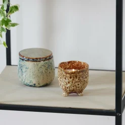 CERAMIC Bougie En Pot Brun