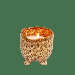 CERAMIC Bougie En Pot Brun