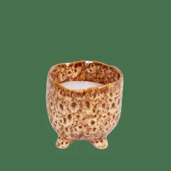 CERAMIC Bougie En Pot Brun