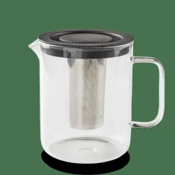 CHAI Théière 1,5 L Noir, Transparent
