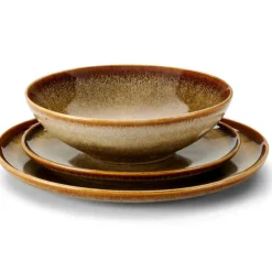COZY BROWN Assiette Creuse Brun