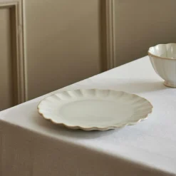 DAHLIA Assiette Blanc