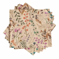 ECO DRIED FLOWER Set De 20 Serviettes Multicolore