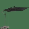 FIJI Parasol Déporté Sans Pied De Parasol Noir