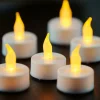 FLAME Bougie Led Set De 24 Blanc, Transparent