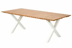FORMAX Table De Jardin Avec Pieds X Natural/blanc