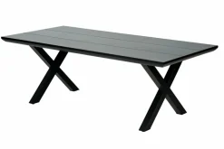 FORMAX Table De Jardin Avec Pieds X Noir