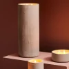FUEGO Bougie Solaire Led Gris Clair