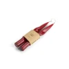 GLOSSY Set De 2 Bougies Rouge Foncé