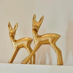 GOLDY Décoratif Cerf Doré
