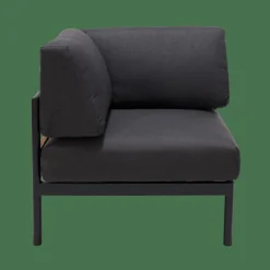 HANNA Lounge Teck Fauteuil Coin Noir
