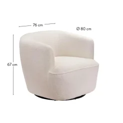 HARVEY Fauteuil Blanc