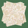 HENNA FLOWER Set De 20 Serviettes Rouge, Beige