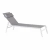 HUGO Chaise Longue Set De 2 Blanc / Gris