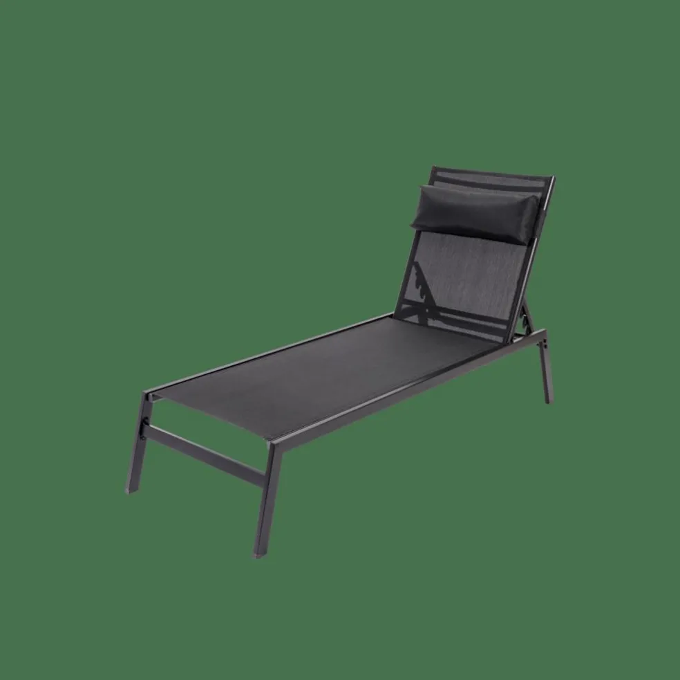 HUGO Chaise Longue Set De 2 Noir