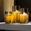 ION Bougies LED Set De 3 Gris