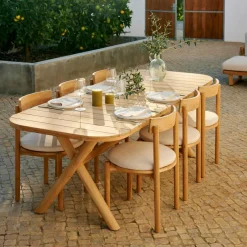 JULES Set De Jardin Avec Coussins De Chaise Beige