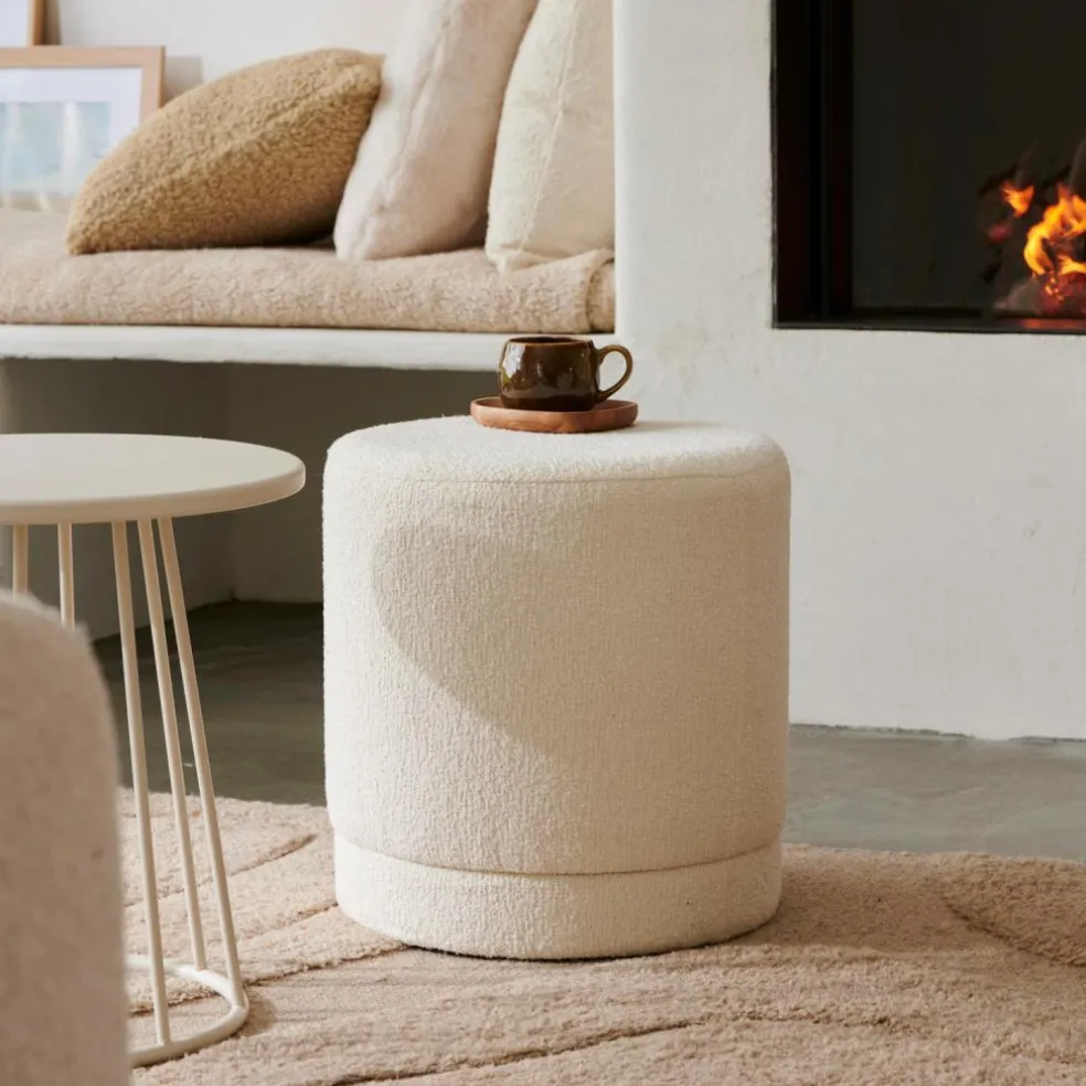 LANCE Pouf Blanc