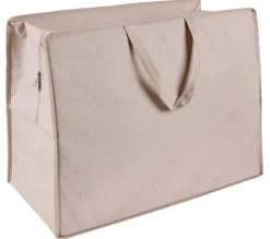 LINOLUX Boîte De Rangement Avec Fermeture éclair Beige