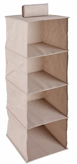 LINOLUX Boîte De Rangement Avec Fermeture éclair Beige