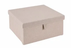 LINOLUX Boîte De Rangement Avec Couvercle Beige