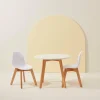 MATHIAS Table Pour Enfants Avec 2 Chaises Natural/blanc