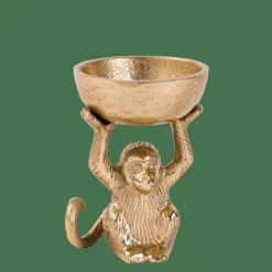MONKEY Support Bougie Chauffe-plat Doré