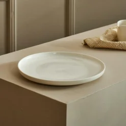 MOON Assiette Plate Blanc