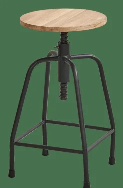 NEW BEDFORD Tabouret Noir, Naturel