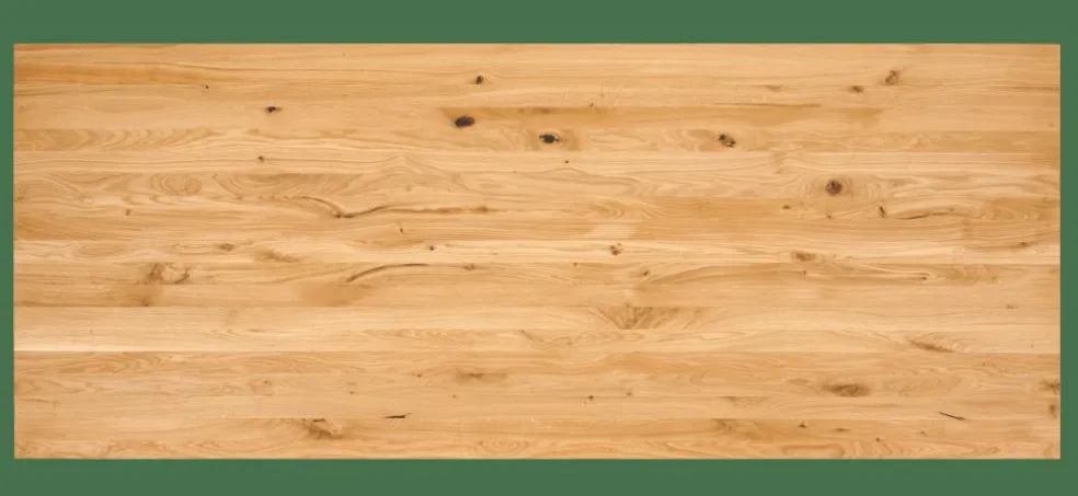 NEW OAK Table à Manger Avec Pieds U En Métal