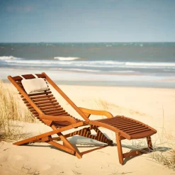 NEW VIP Chaise Relax Sans Repose-pied Naturel
