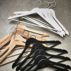 NEW WOOD Cintres Set De 5 Naturel