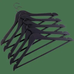 NEW WOOD Cintres Set De 5 Noir