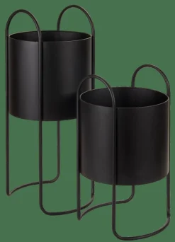 OLGA Pot De Fleurs Noir