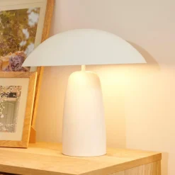 PANDI Lampe De Table Blanc Cassé