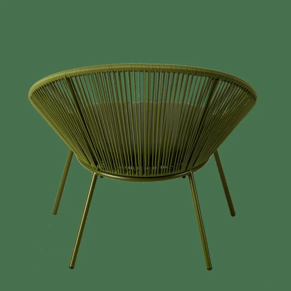 PAPAYO Chaise Lounge Avec Coussin Vert