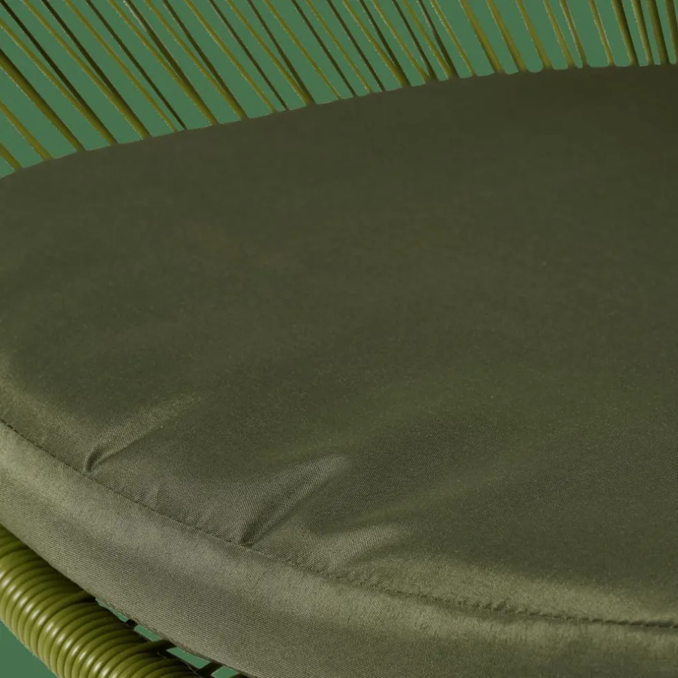 PAPAYO Chaise Lounge Avec Coussin Vert