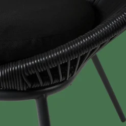 PAPAYO Chaise Lounge Noir