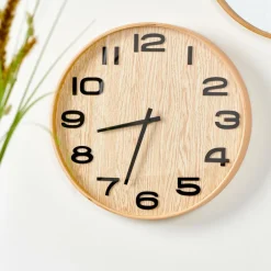 PLYWOOD Horloge Murale Naturel