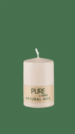 PURE Bougie Cylindrique Brun Clair