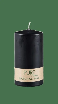 PURE Bougie Cylindrique Noir