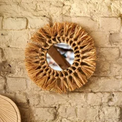 RAFFIA Miroir Naturel