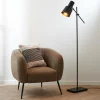 RAMON Lampadaire Noir Mat