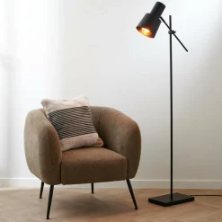 RAMON Lampadaire Noir Mat